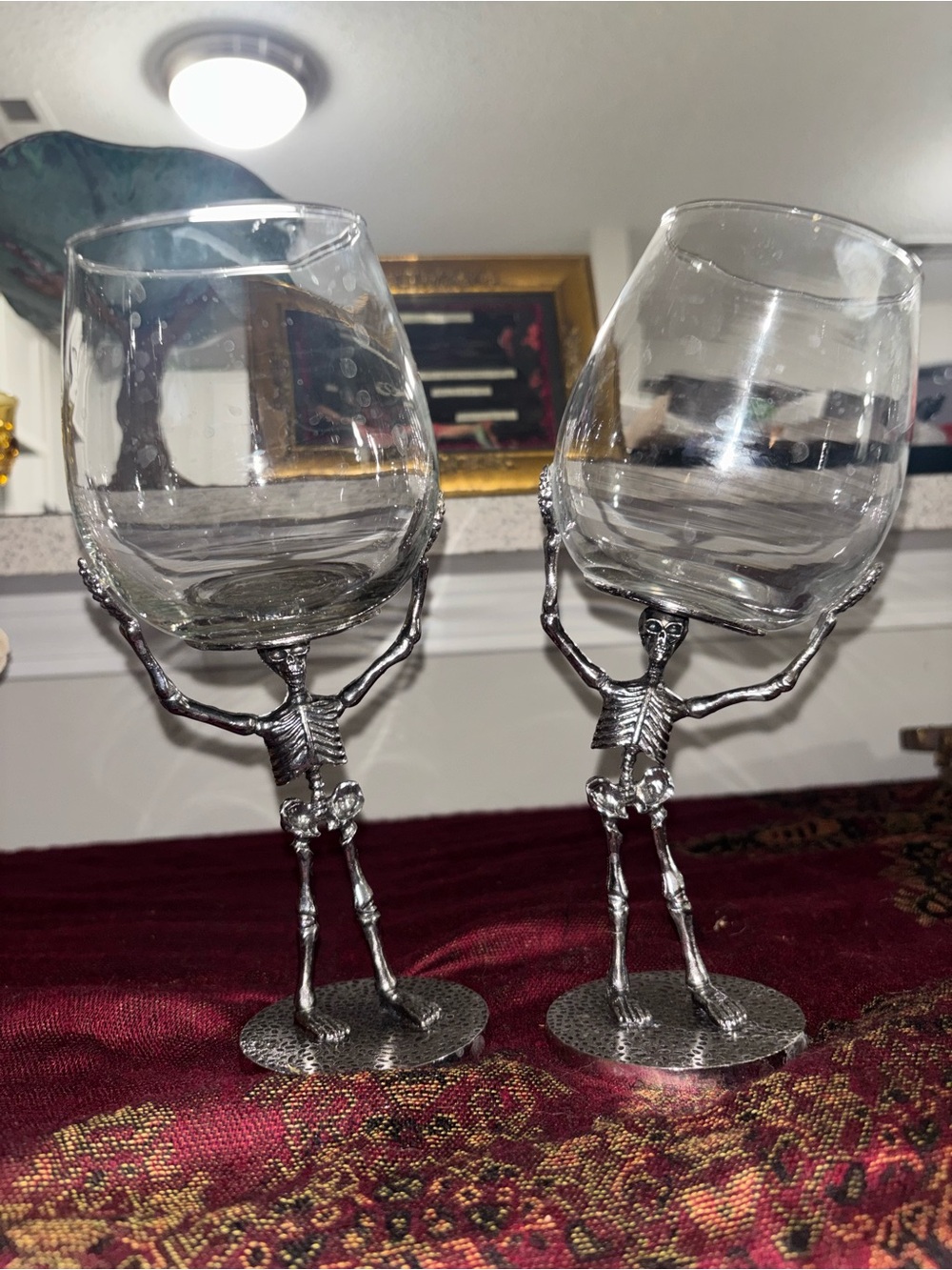 Skeleton wine glasses